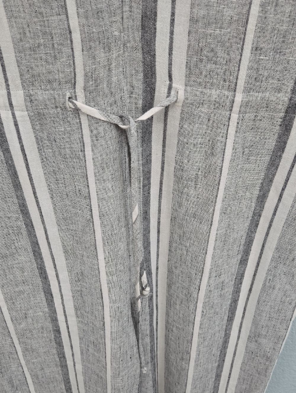 ANTHROPOLOGIE Cloth & Stone Linen Blend Jumpsuit Wide Leg Tie Waist Sz Large - Picture 9 of 12